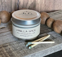 Load image into Gallery viewer, Vanilla Spice-6 oz Black Matte Candle Tin