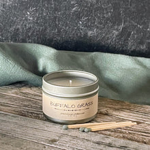 Load image into Gallery viewer, Buffalo Grass-6 oz. Black Matte Candle Tin