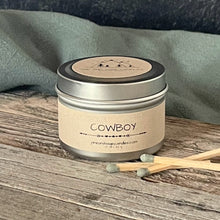 Load image into Gallery viewer, Cowboy-6 oz. Black Matte Candle Tin