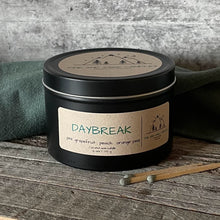 Load image into Gallery viewer, Daybreak-6 oz. Black Matte Candle Tin