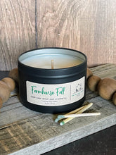 Load image into Gallery viewer, Farmhouse Fall-6 oz Black Matte Candle Tin