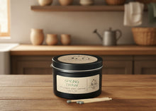 Load image into Gallery viewer, Spring Thaw-6 oz. Black Matte Candle Tin