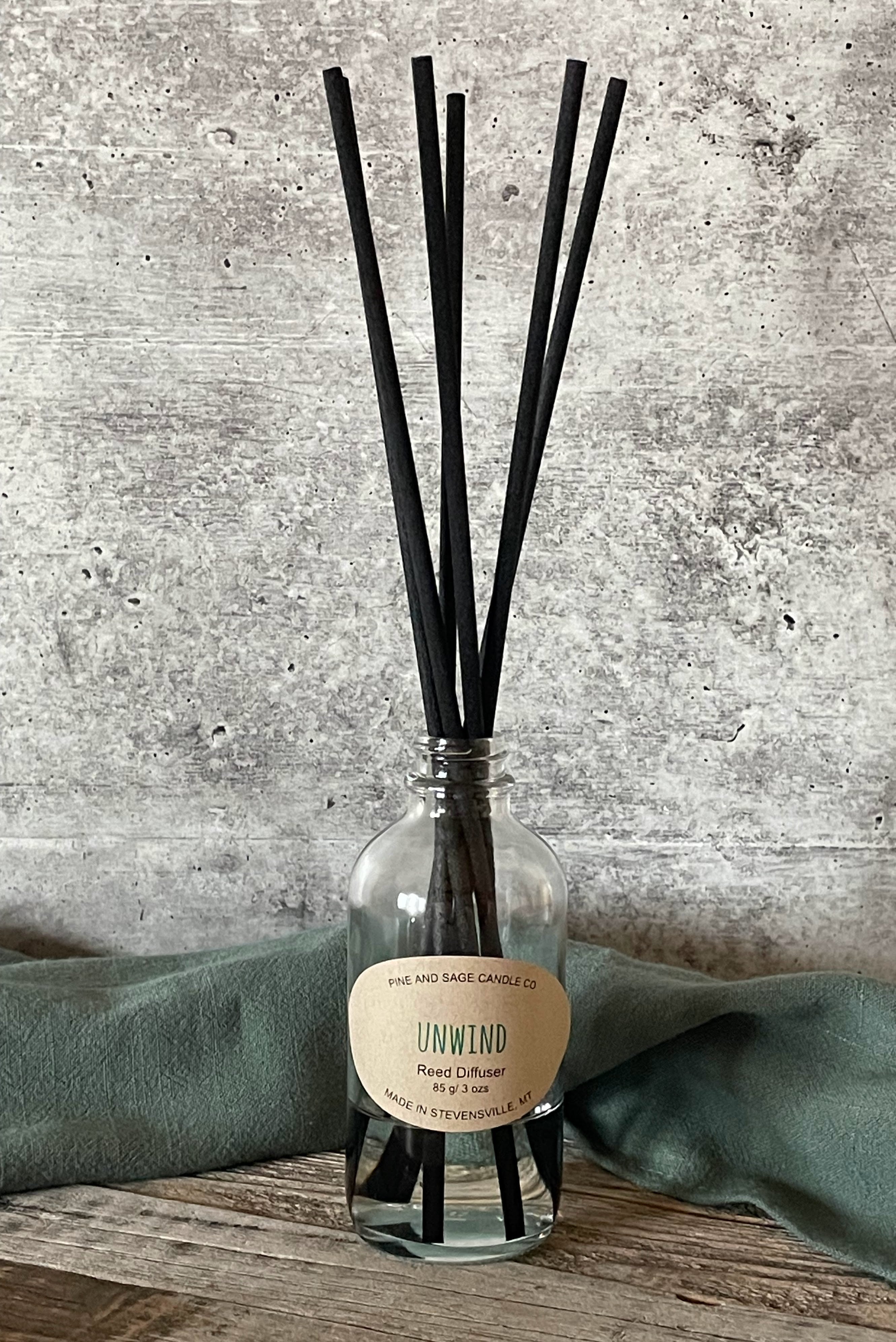 Natural Reed Diffuser | Handmade in Montana | Pine and Sage Candles