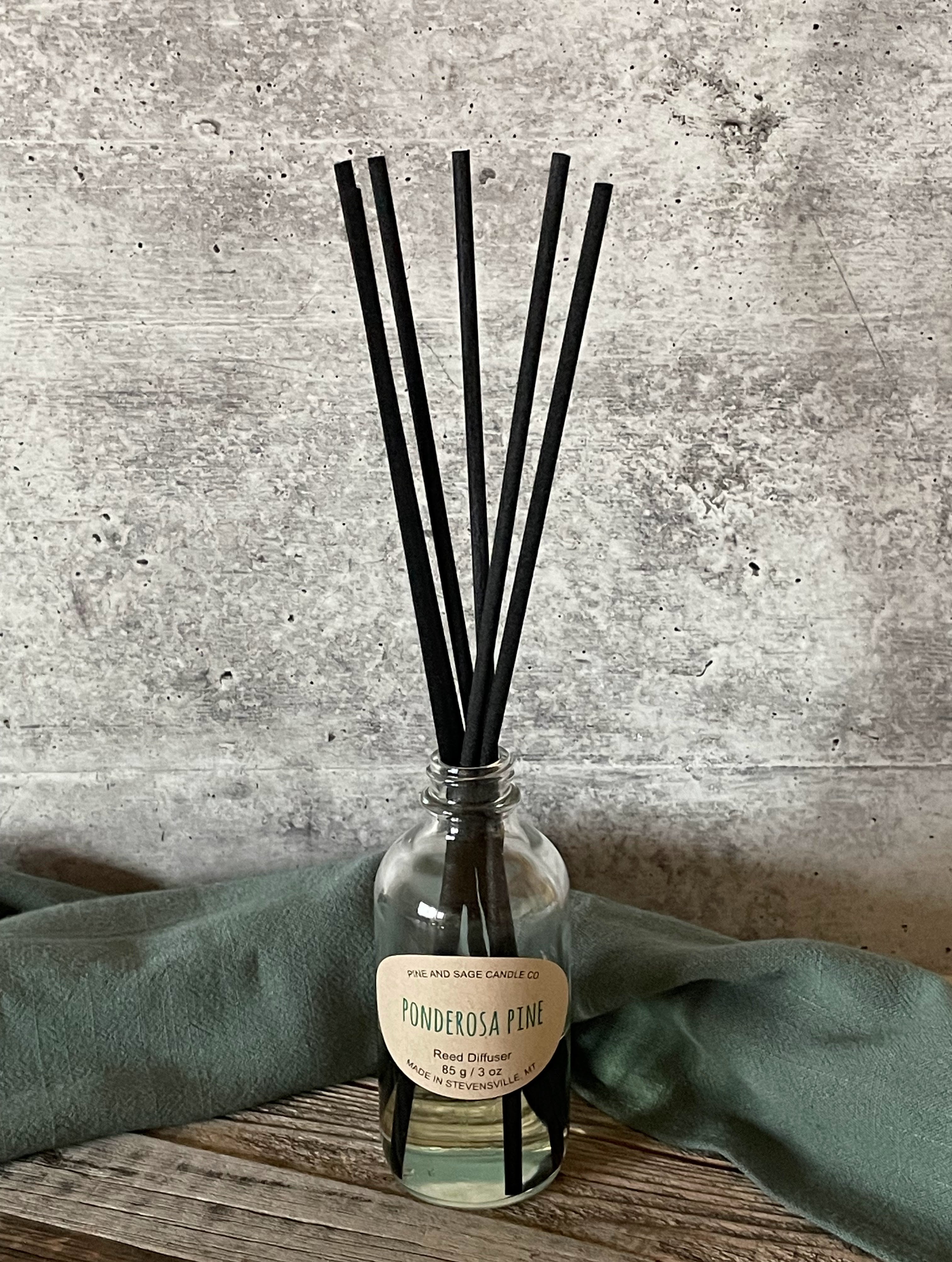 Natural Reed Diffuser | Handmade in Montana | Pine and Sage Candles