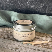 Load image into Gallery viewer, Buffalo Grass-6 oz. Black Matte Candle Tin
