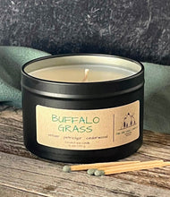 Load image into Gallery viewer, Buffalo Grass-6 oz. Black Matte Candle Tin
