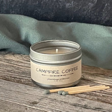 Load image into Gallery viewer, Campfire Coffee-6 oz. Black Matte Candle Tin

