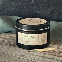 Load image into Gallery viewer, Campfire Coffee-6 oz. Black Matte Candle Tin
