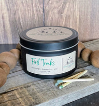 Load image into Gallery viewer, First Tracks-6 oz Black Matte Candle Tin
