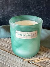 Load image into Gallery viewer, Ponderosa Pine- 10 oz. Green Swirl Candle
