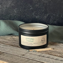 Load image into Gallery viewer, Spring Thaw-6 oz. Black Matte Candle Tin
