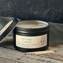 Load image into Gallery viewer, Spring Thaw-6 oz. Black Matte Candle Tin
