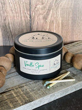 Load image into Gallery viewer, Vanilla Spice-6 oz Black Matte Candle Tin
