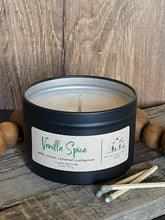 Load image into Gallery viewer, Vanilla Spice-6 oz Black Matte Candle Tin
